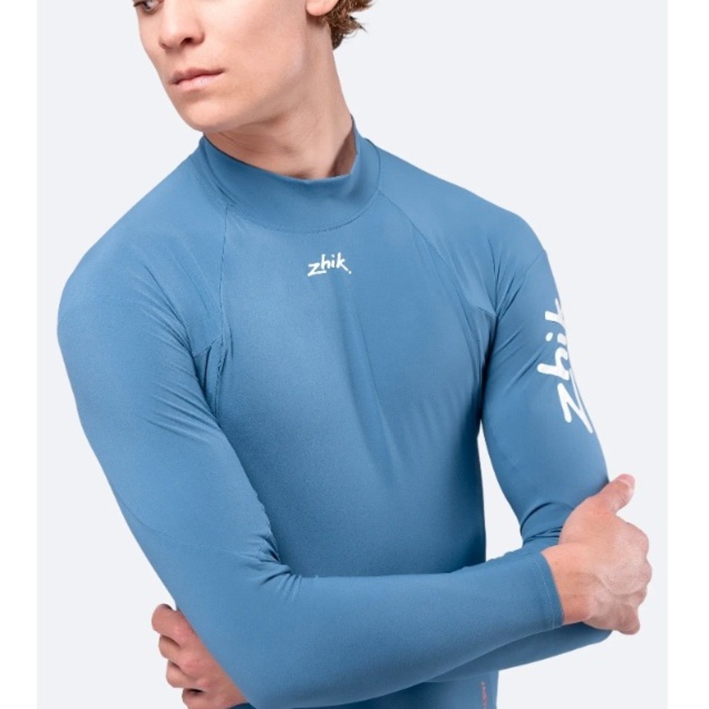 Zhik XWR Pro Water Repellent Long Sleeve Rash Guard Mens XL Blue Sailing Top